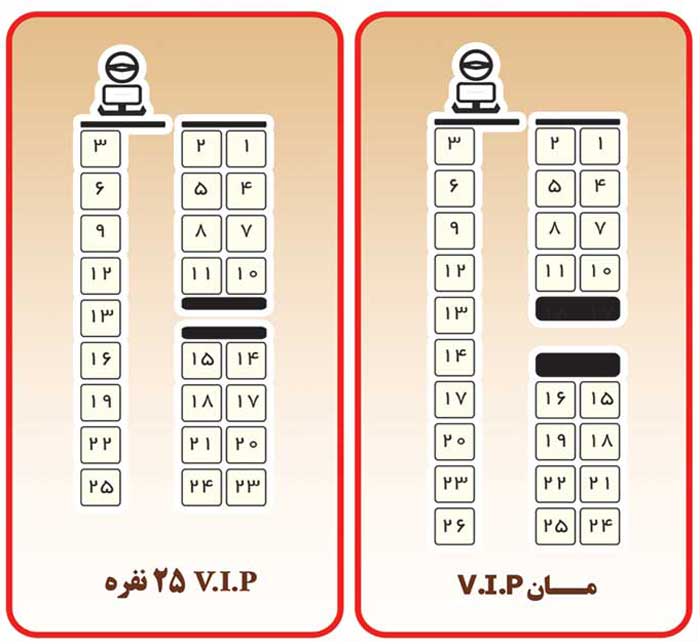 چیدمان صندلی همسفر